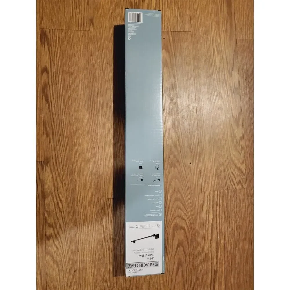 Glacier Bay Lorent 24 in. Towel Bar in Matte Black, 1004 892 489